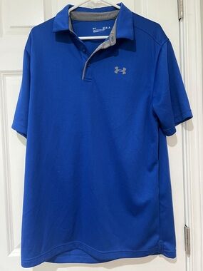 Under Armor Men’s Polo Shirt in Bright Blue size Large Tall